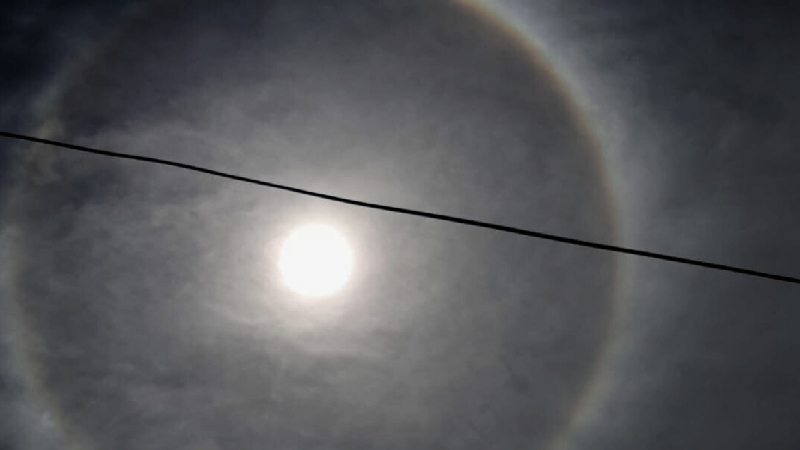 Un halo solar sorprendió a cientos de salteños