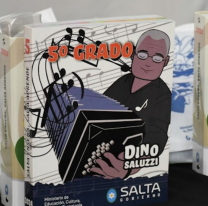 Dino Saluzzi, es el artista salte&ntilde;o que aparece en la portada de los manuales escolares