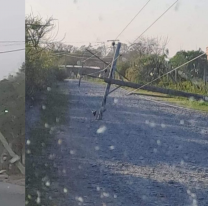 Alerta por vientos intensos: se cayeron varios postes en Salta: