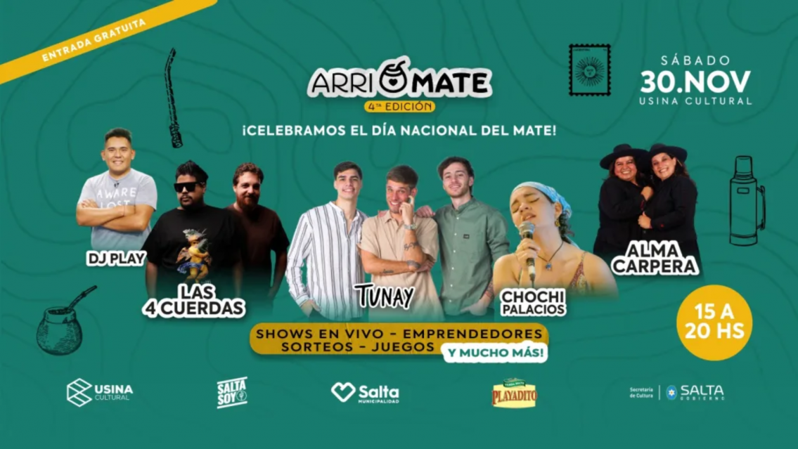 Con la mateada más grande del norte del país, Salta celebra hoy el "Día Nacional del Mate"