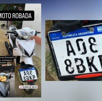 Desesperado llamado por una moto robada en barrio Finca Valdivia