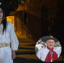 Salteña rinde emotivo homenaje a su abuelo fallecido con prendas gauchas