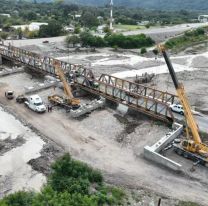 R&iacute;o Vaqueros: avanza la obra del nuevo puente y se habilitar&iacute;a en tres meses